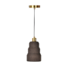 Ceramic ceiling pendant P0644 in charcoal finish for hotel and restaurant interiors
