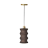 ramic Ceiling Pendant P0665 charcoal ceramic-style shade with brass canopy