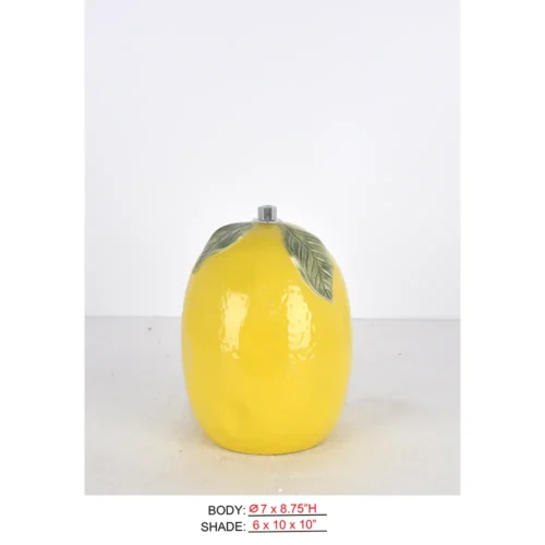 Portable Rechargeable Lamp CL0081-7x8.75 with yellow lemon body and cordless table lighting option