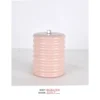 Rechargeable Desk Lamp CL0322A-5.75x7.5 with pink ribbed body and cordless table use
