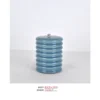 Cordless Table Lamp CL0322D-5.75x7.5 with blue ribbed body and rechargeable table use