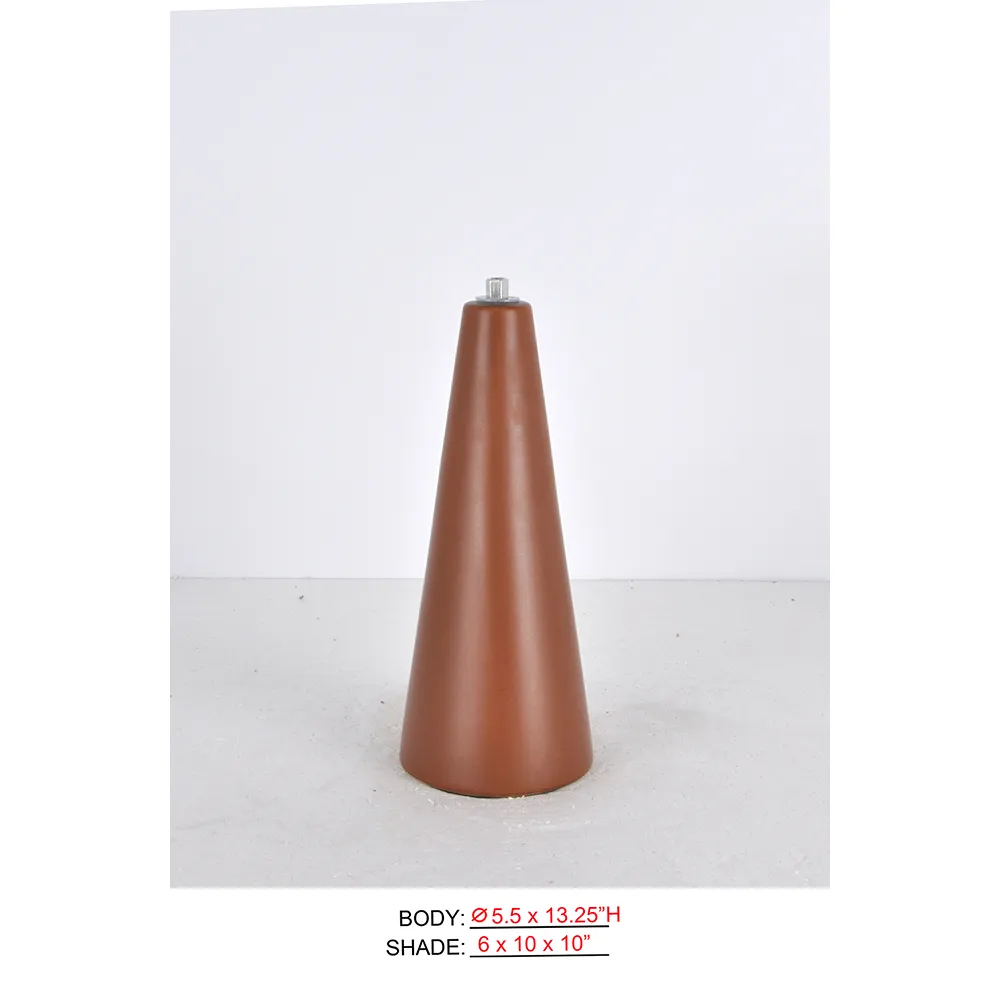 echargeable Lamp for Restaurants CL1593-5.5x13.25 with brown cone body for cordless table use