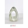 Rechargeable Lamp for Hotels CL3495B-6x3.5x9 with green marble-look oval loop body for cordless use