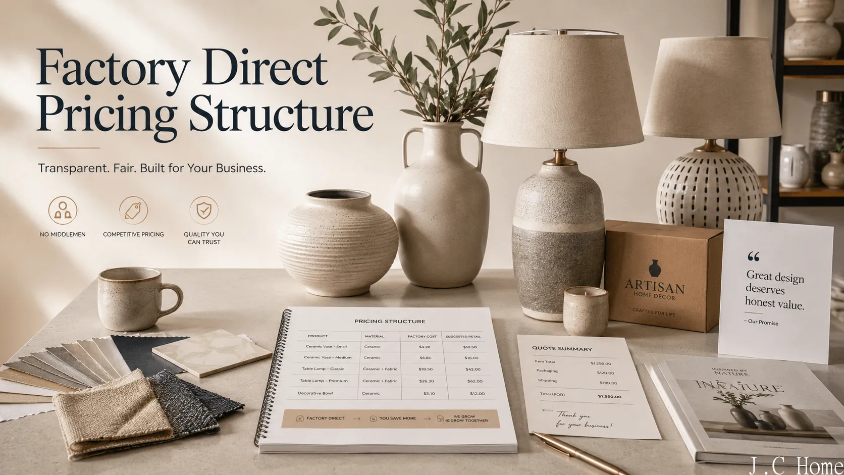 Ceramic Home Decor Wholesale Pricing Structure image