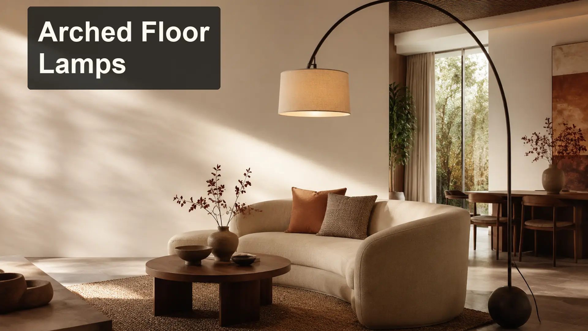 Arched Floor Lamps as Visual Anchors editorial cover scene