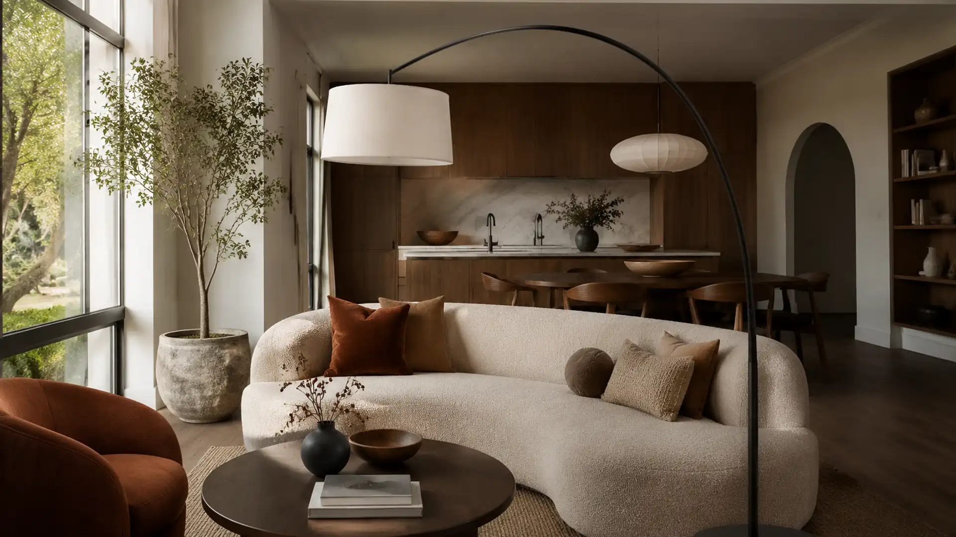 arched floor lamps in a distinct application scene