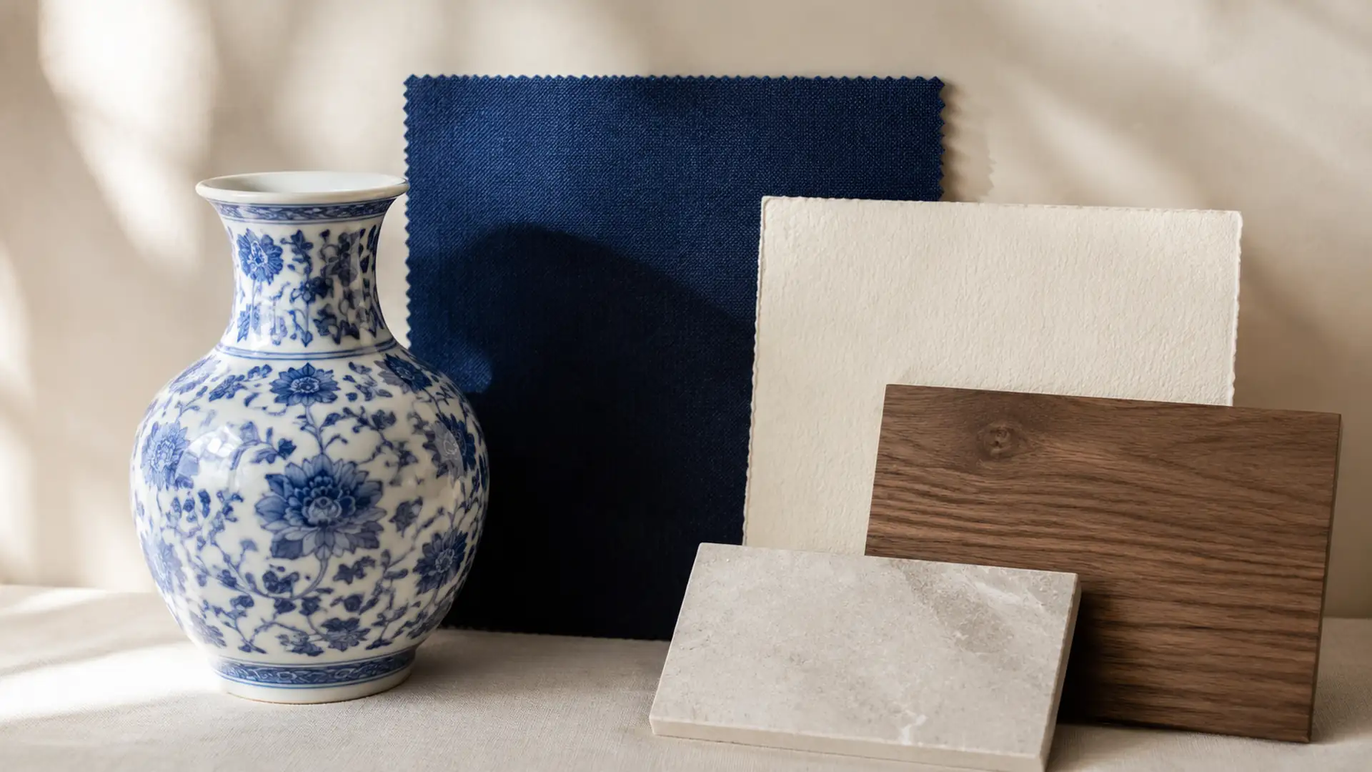 Blue And White Ceramic Vases material finish and scale comparison