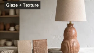 Ceramic Glaze, Texture, and Visible Variation in Table Lamps editorial cover scene