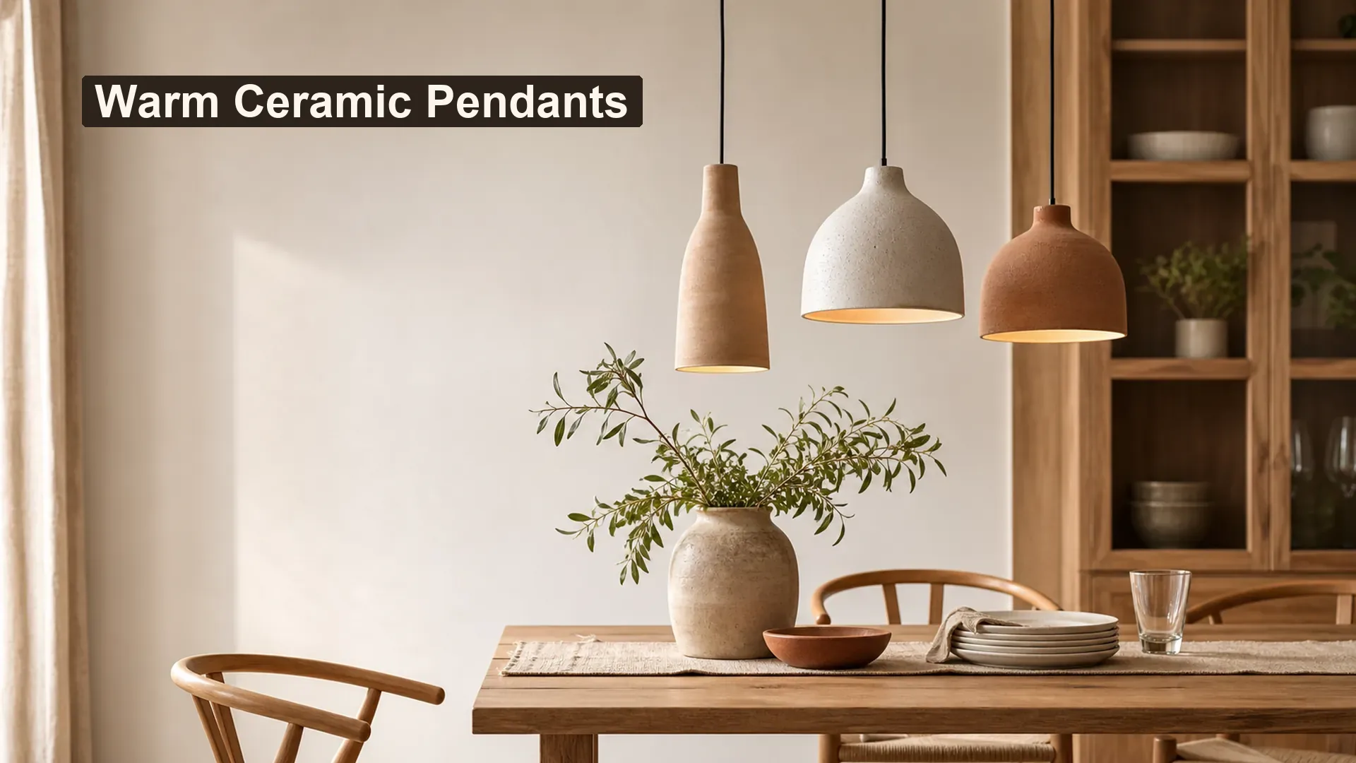 Ceramic Pendant Lights in Warm Minimalist Interiors editorial featured image