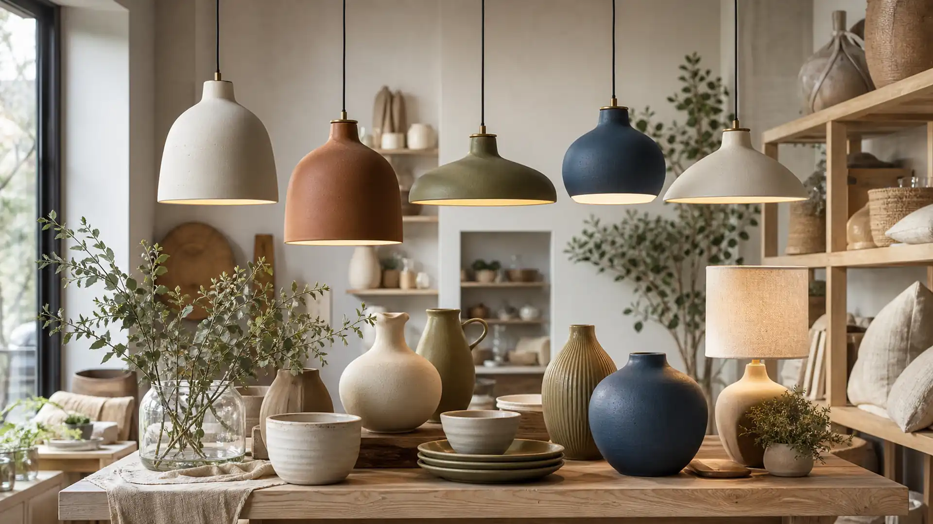 Colored Pendant Lights for Coordinated Collections application comparison