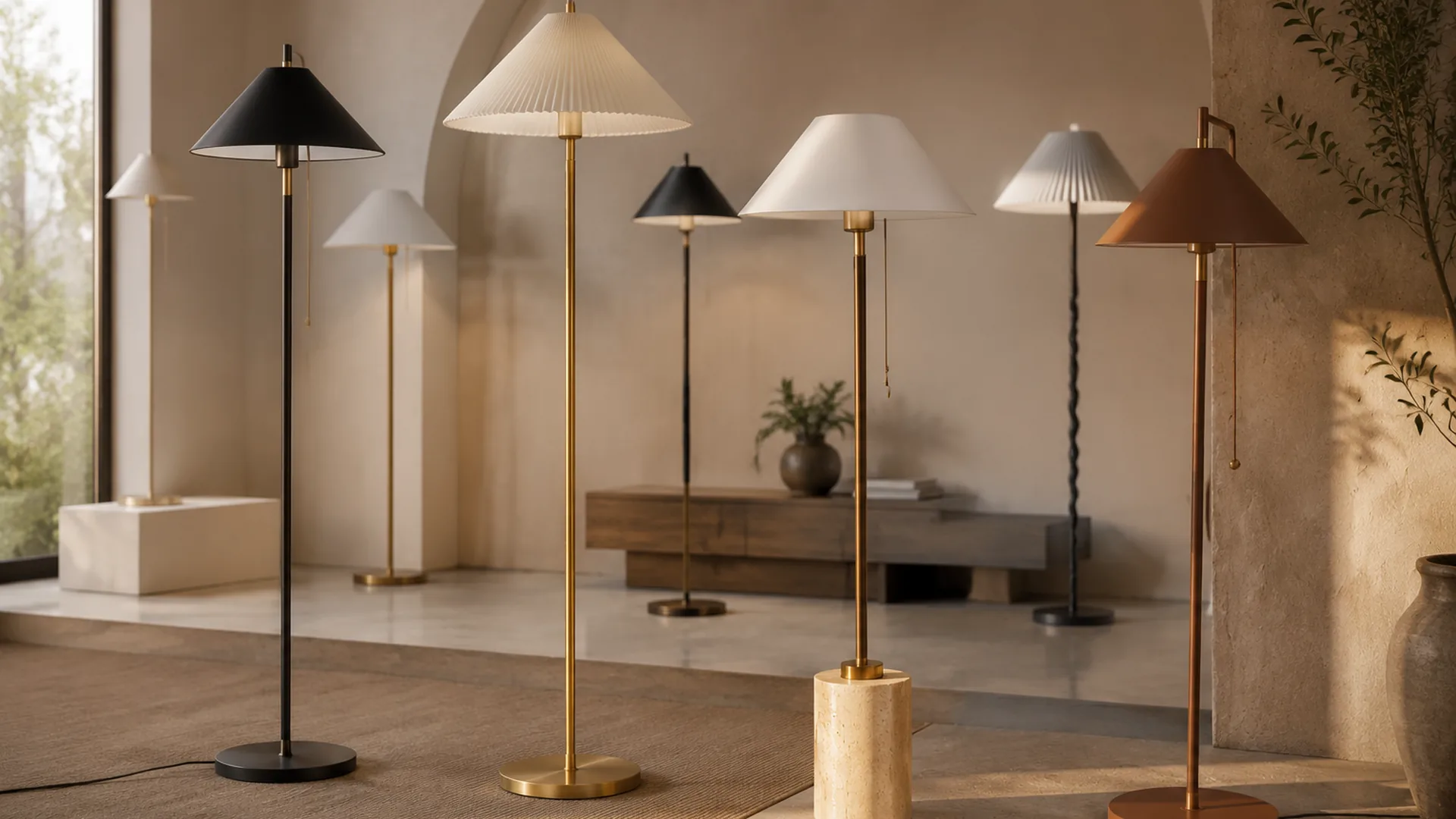 floor lamp finish ideas in a distinct application scene