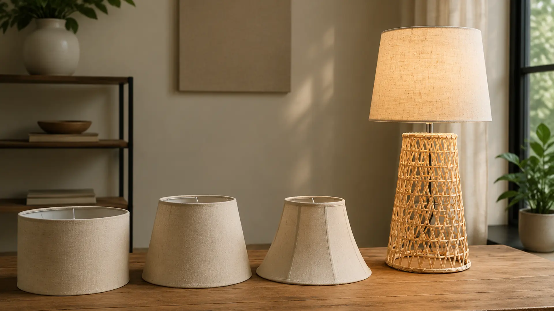 lampshade shape in a distinct application scene