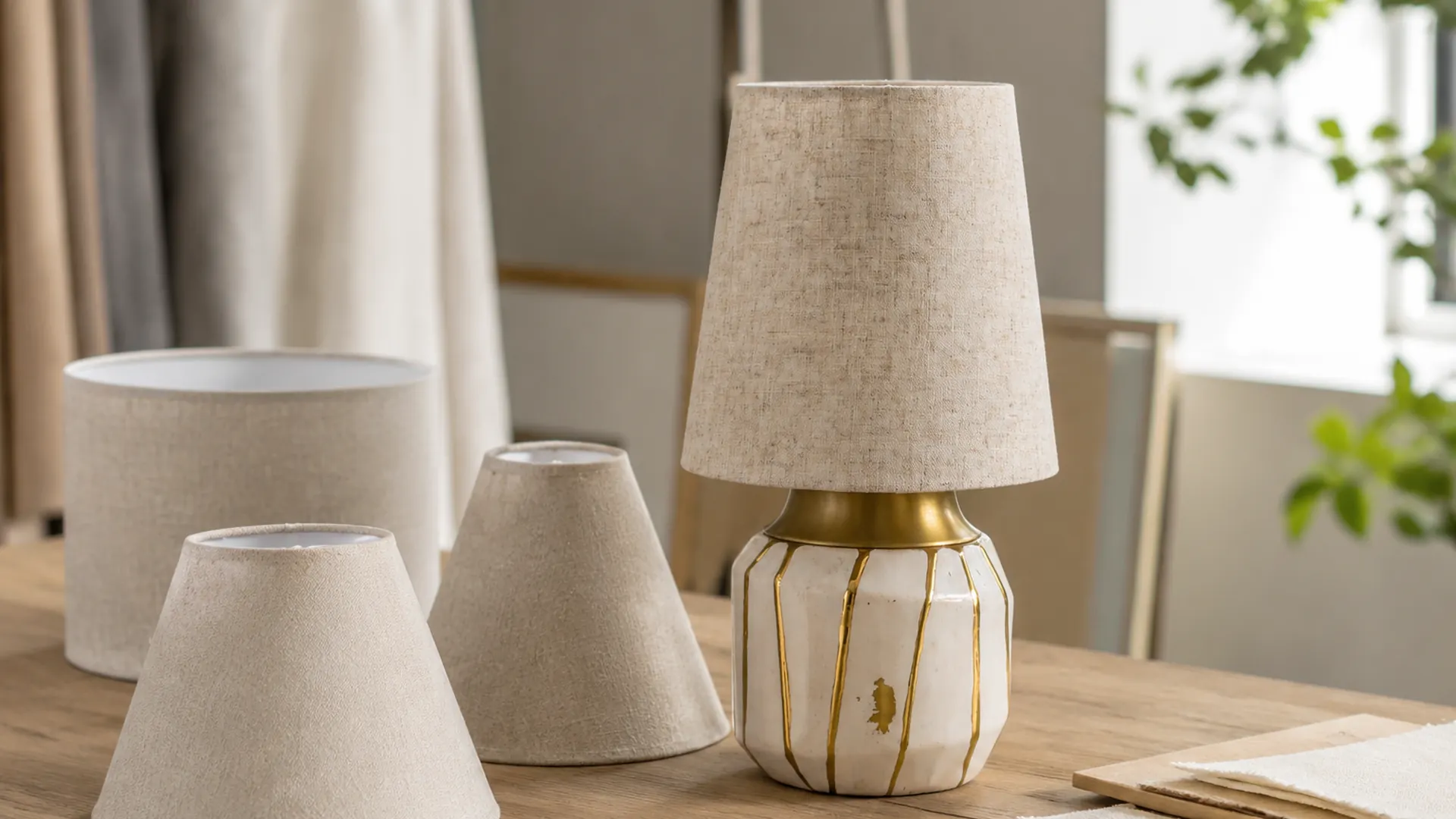 lampshade shape material proportion or finish comparison