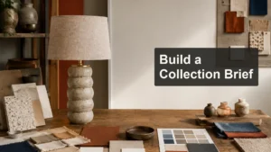 How to Build a Lighting and Decor Collection Brief editorial cover scene