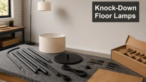 Knock-Down Floor Lamp Construction and Assembly editorial cover scene