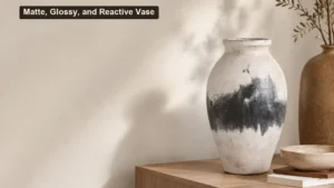 Matte, Glossy, and Reactive Vase Finishes Explained cover editorial scene