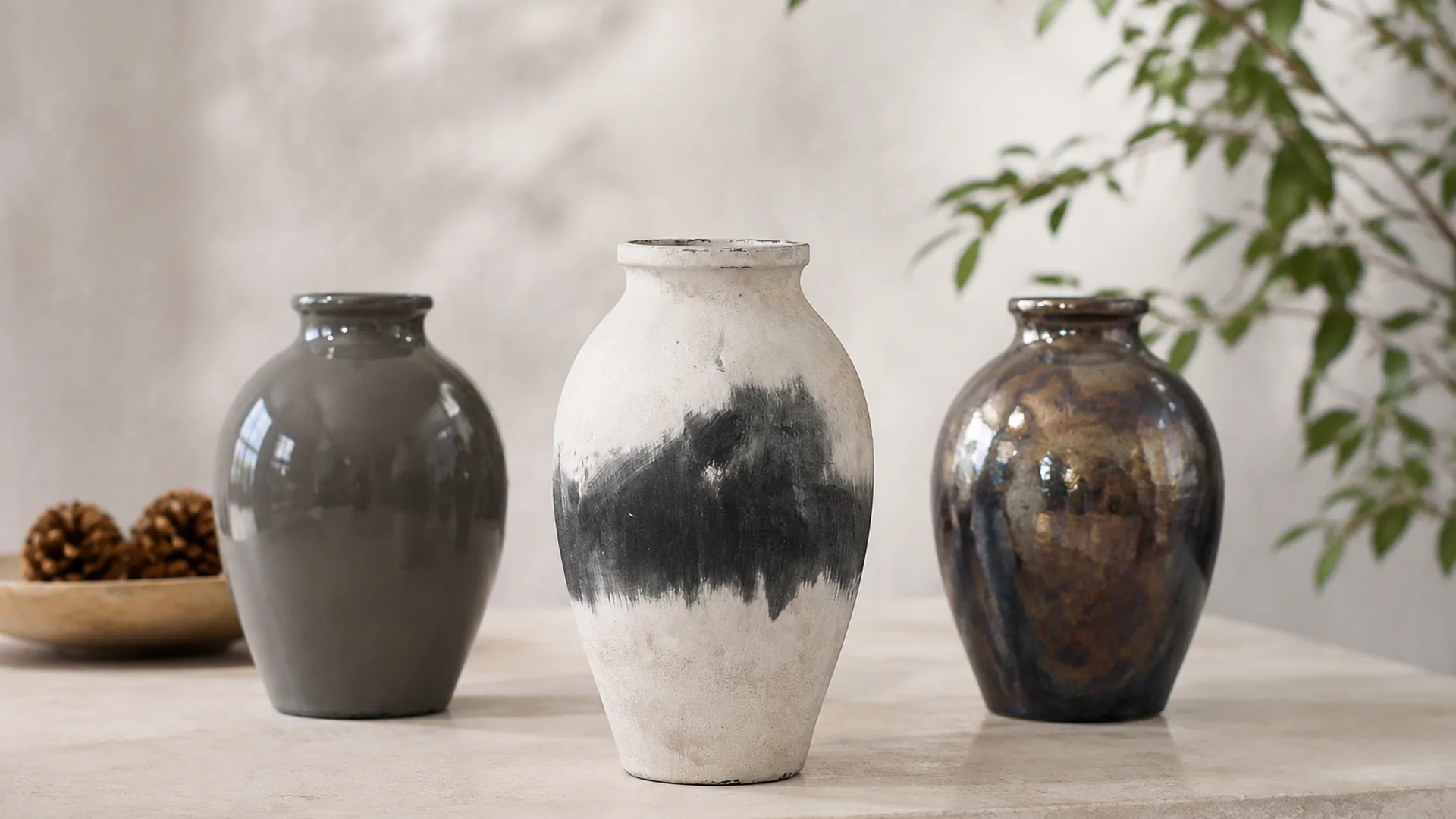 Ceramic Vase Glaze Finishes application and design relationship