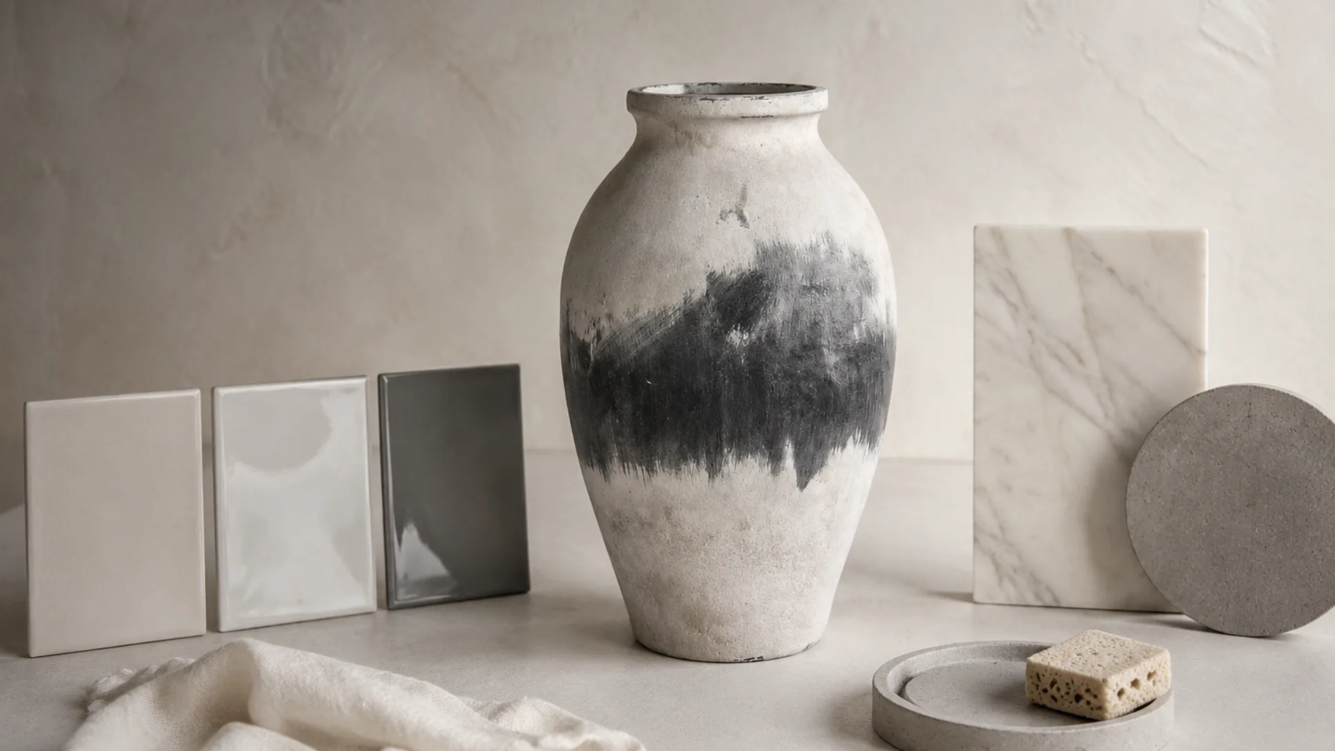Ceramic Vase Glaze Finishes material finish and scale comparison