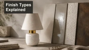 Matte, Glossy, Textured, and Antique Finishes Explained editorial cover scene