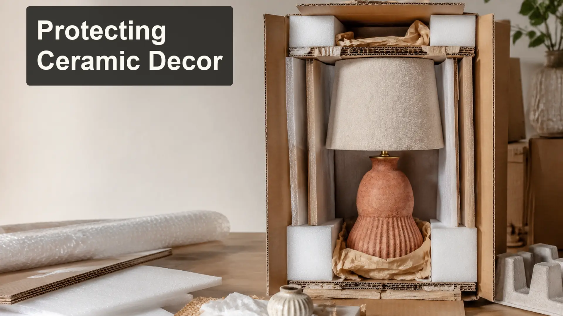 Packaging Protection for Ceramic Lamps, Vases, and Decorative Objects editorial cover scene