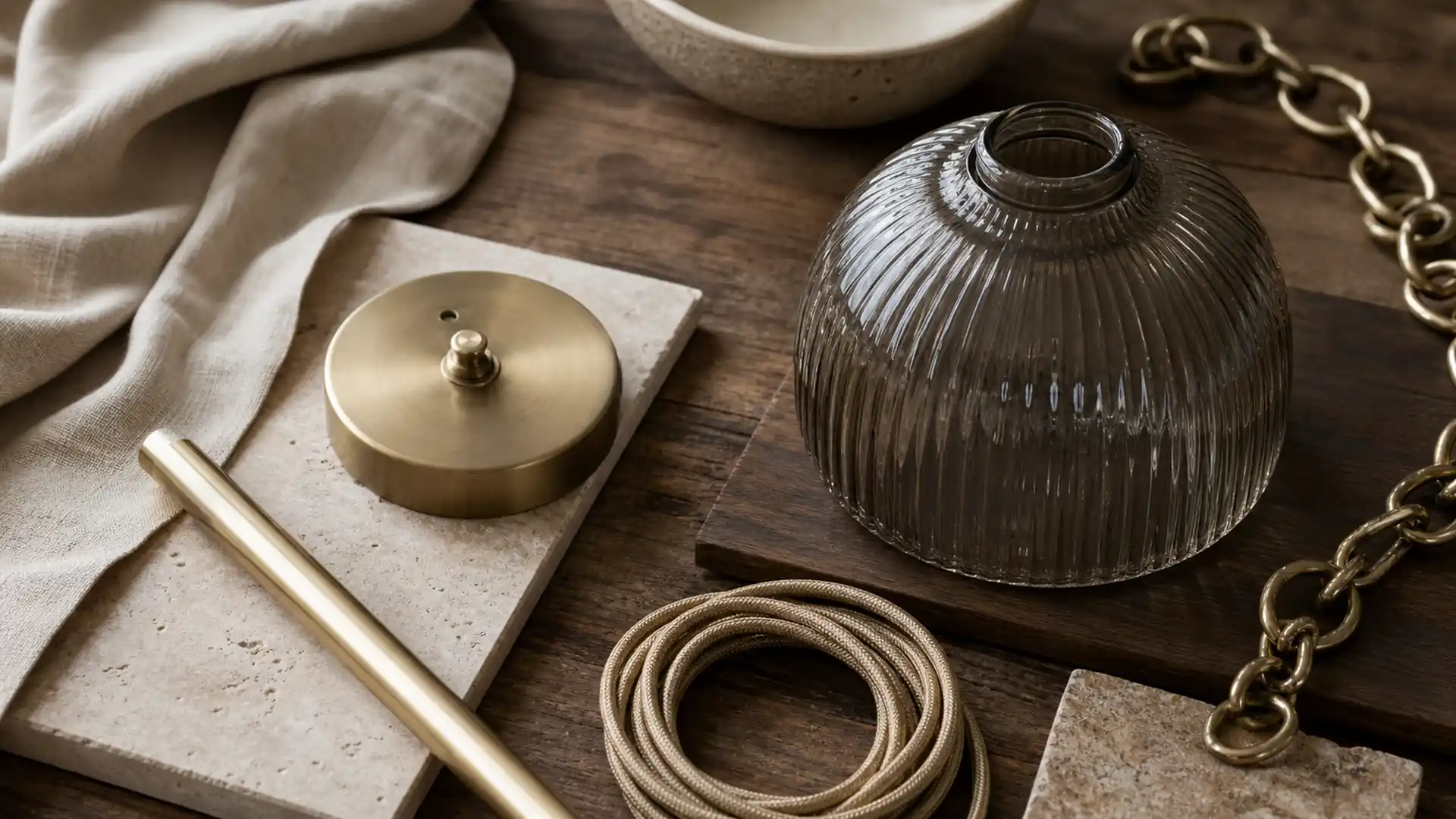 Pendant Light Drop Length and Visual Balance material and finish direction