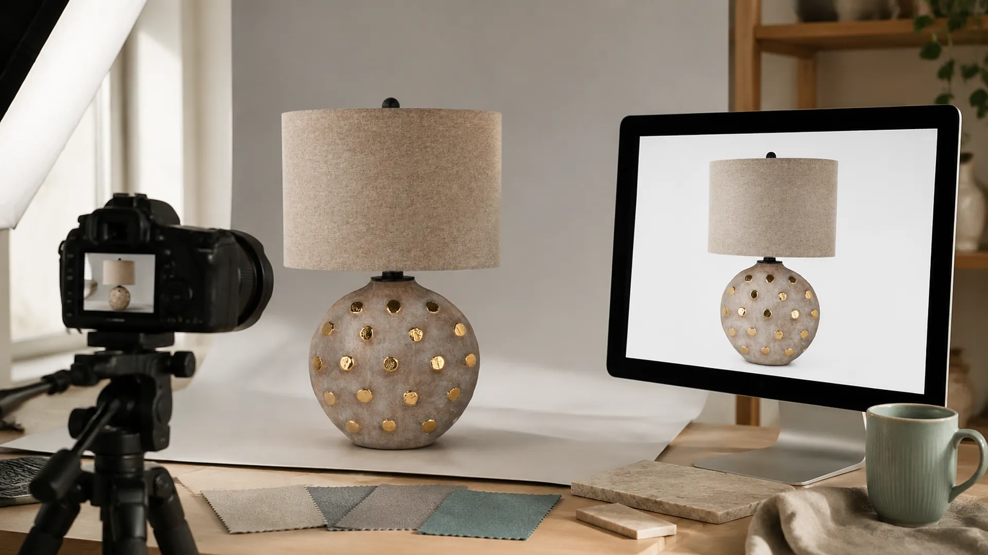 product photography color in a distinct application scene