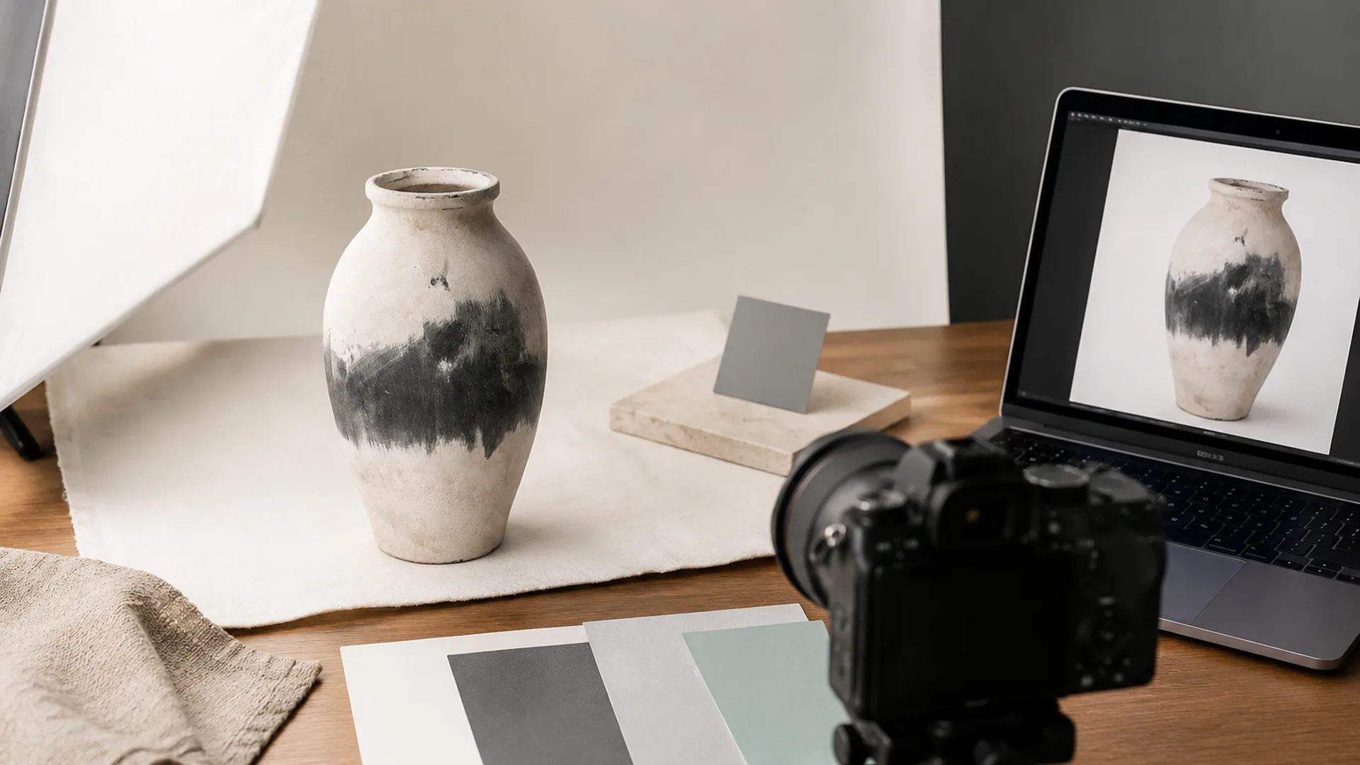 product photography color material proportion or finish comparison