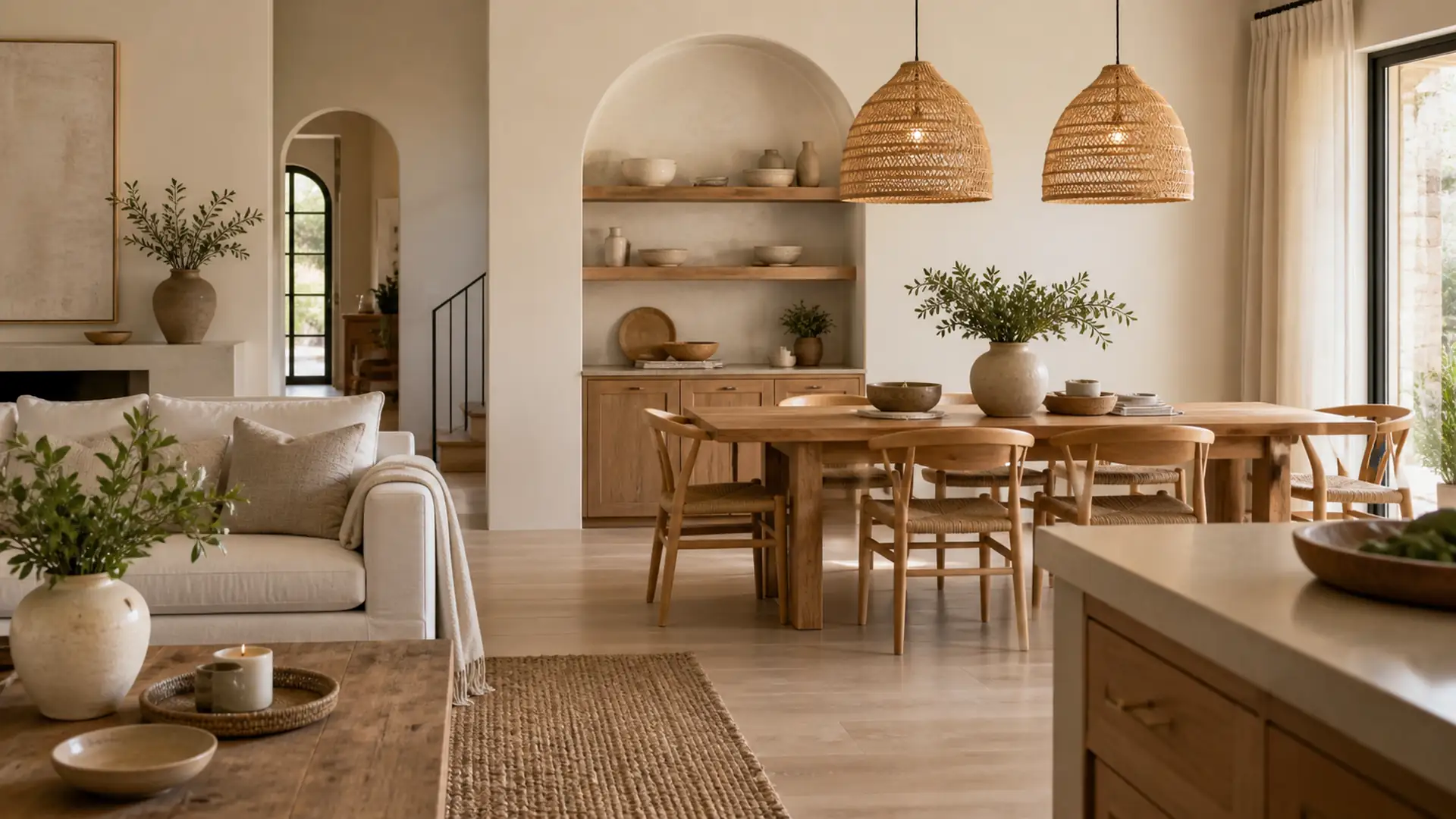 Rattan-Look Pendant Lighting for Organic-Style Spaces application comparison