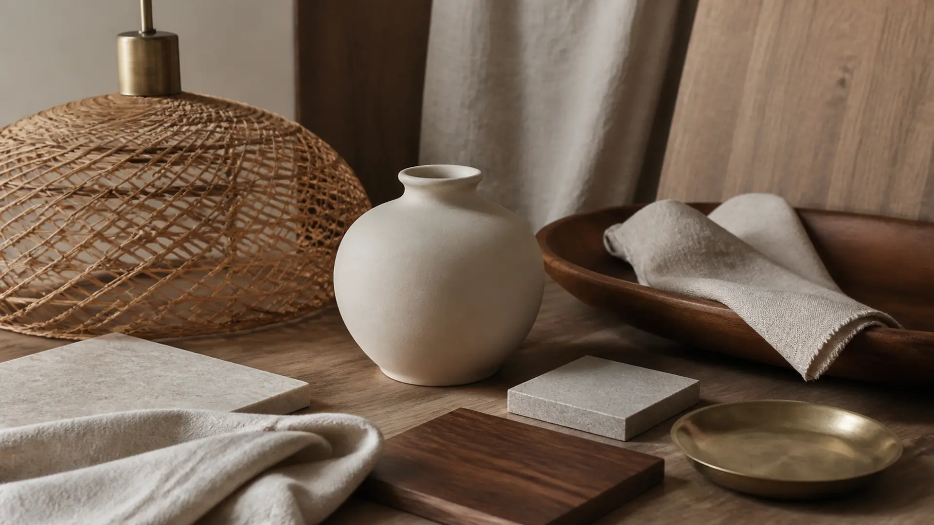 Rattan-Look Pendant Lighting for Organic-Style Spaces material and finish direction