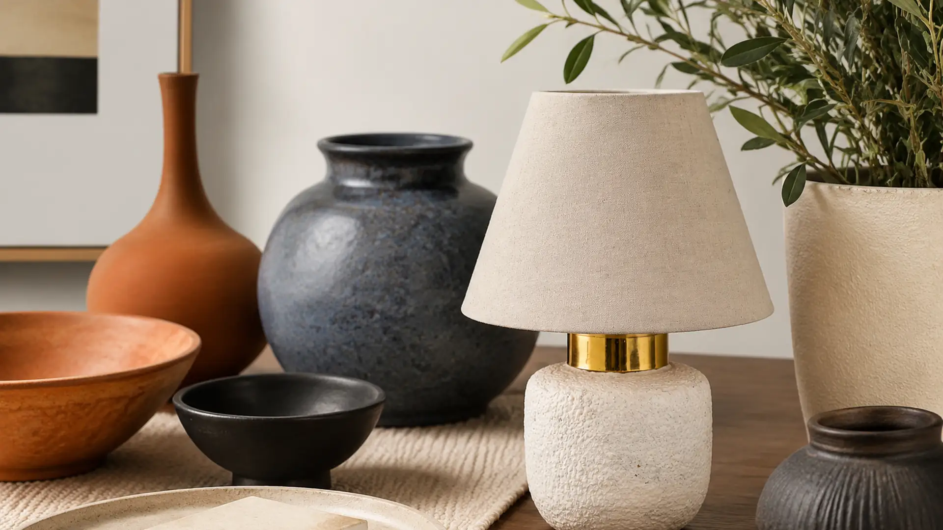 coordinated lamps and decor collection material proportion or finish comparison