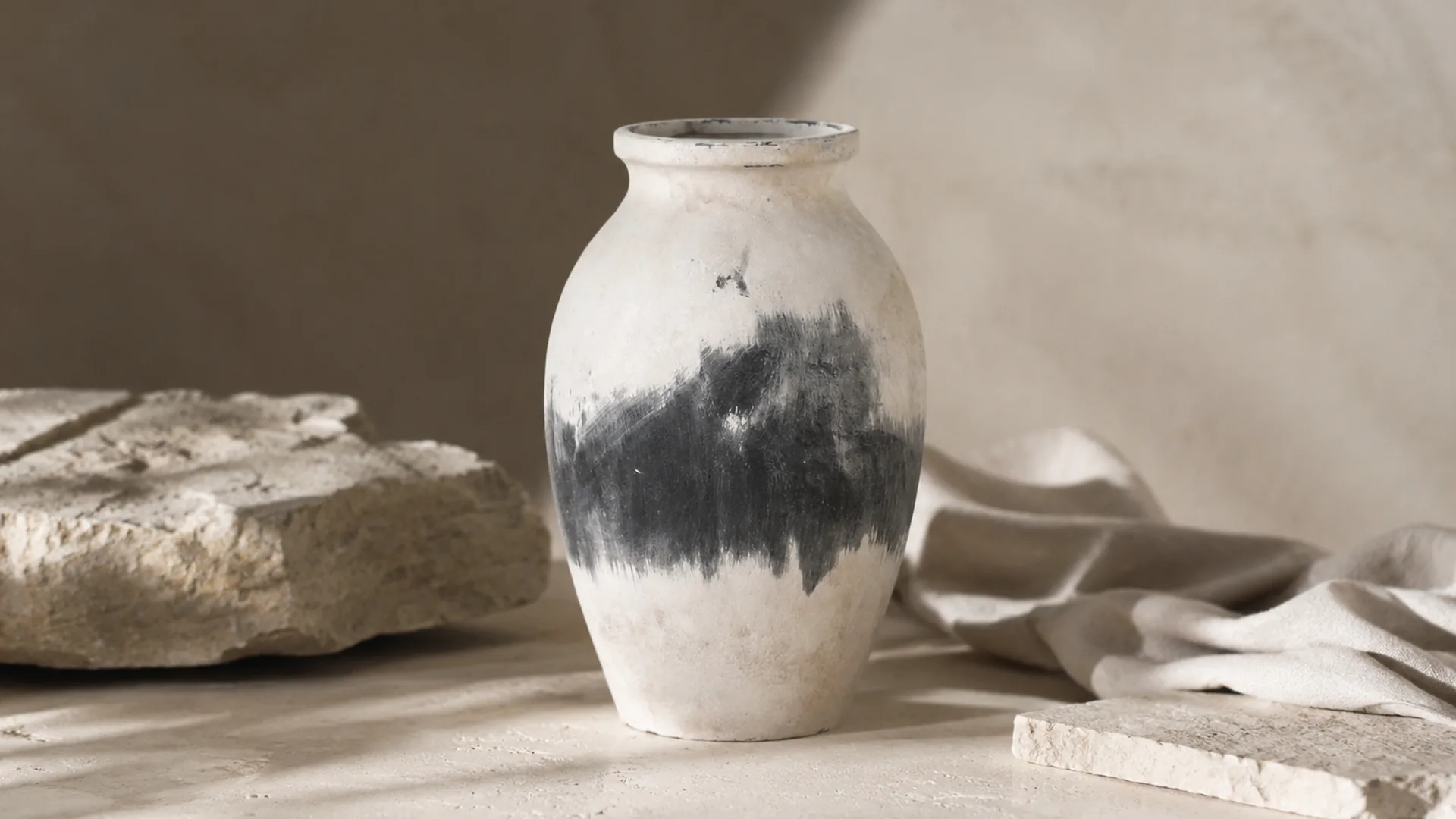 Sculptural Ceramic Vases material finish and scale comparison
