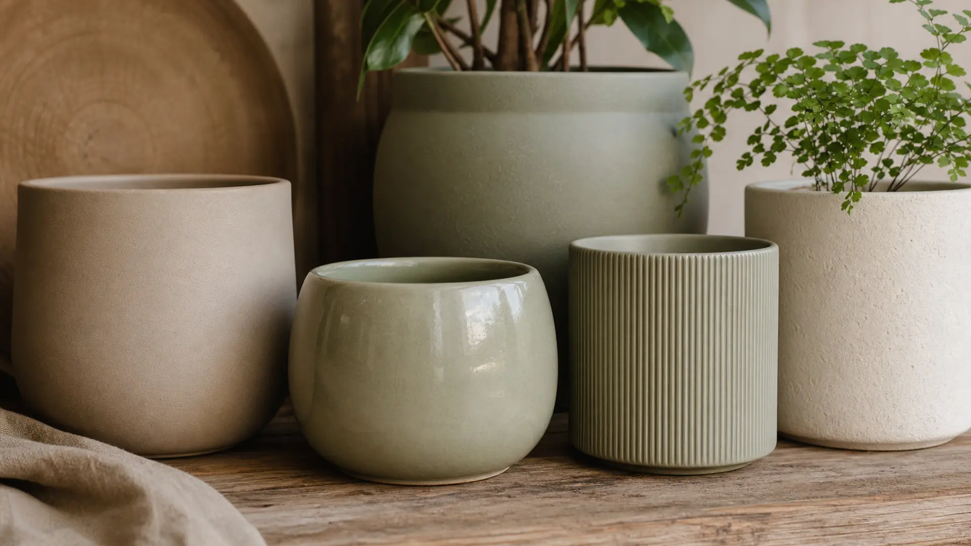 Seasonal Ceramic Pot Colors for Flexible Collections material and finish direction