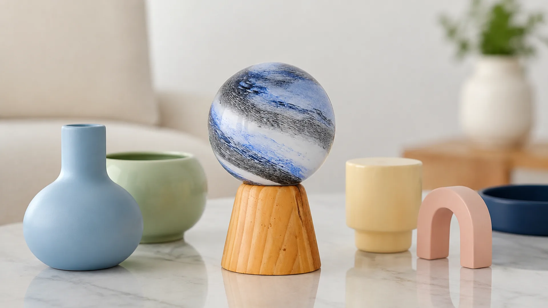 Small Decorative Objects For Gift Stores material finish and scale comparison