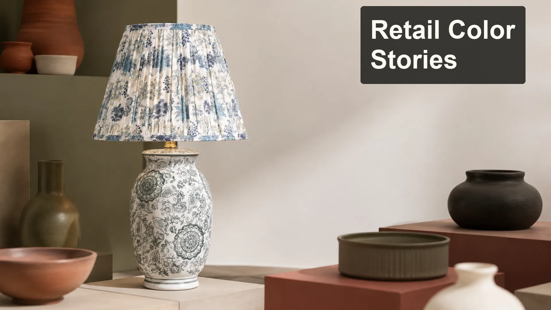 Table Lamp Color Stories for Retail Displays editorial cover scene