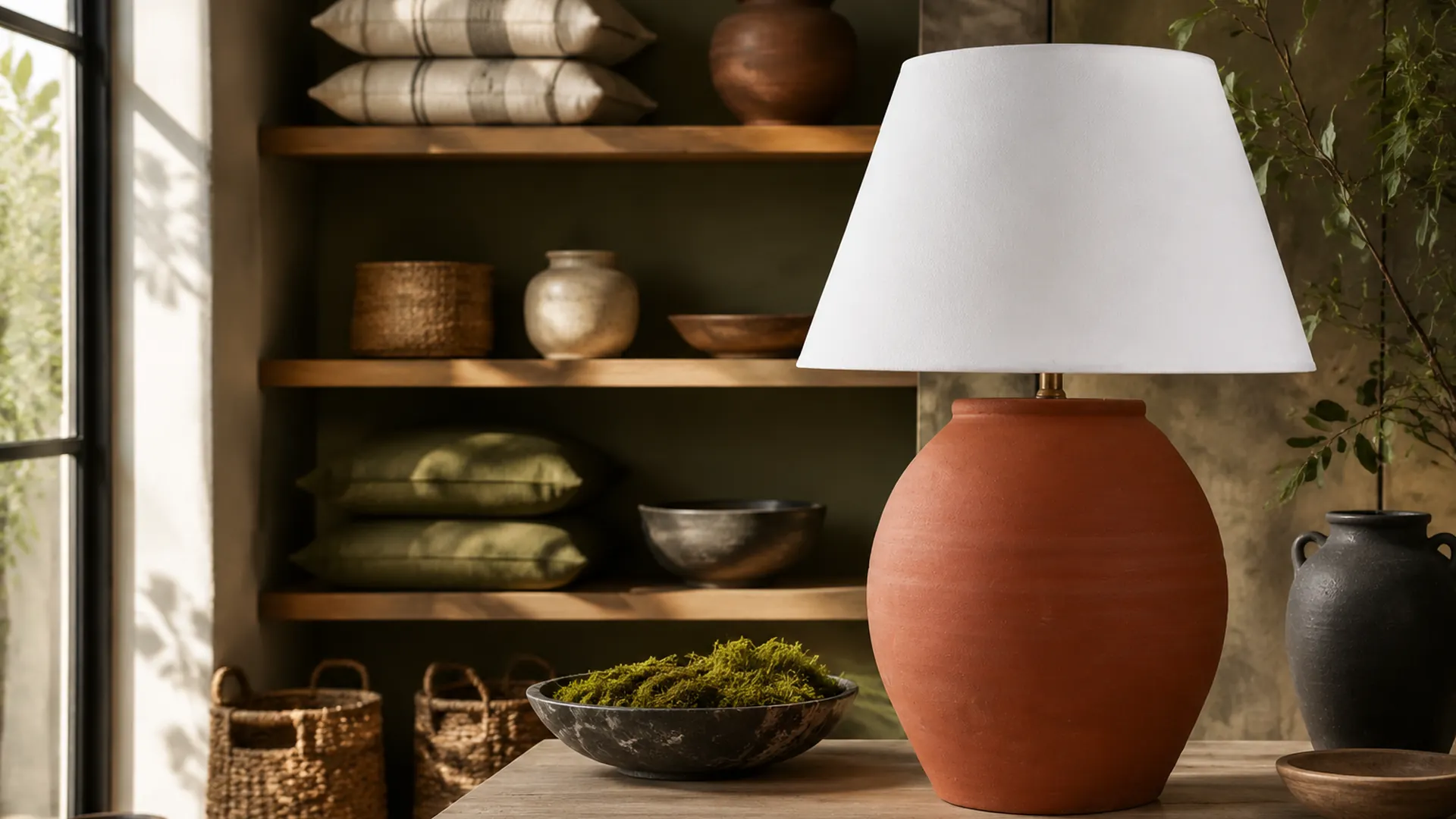 table lamp color stories in a distinct application scene