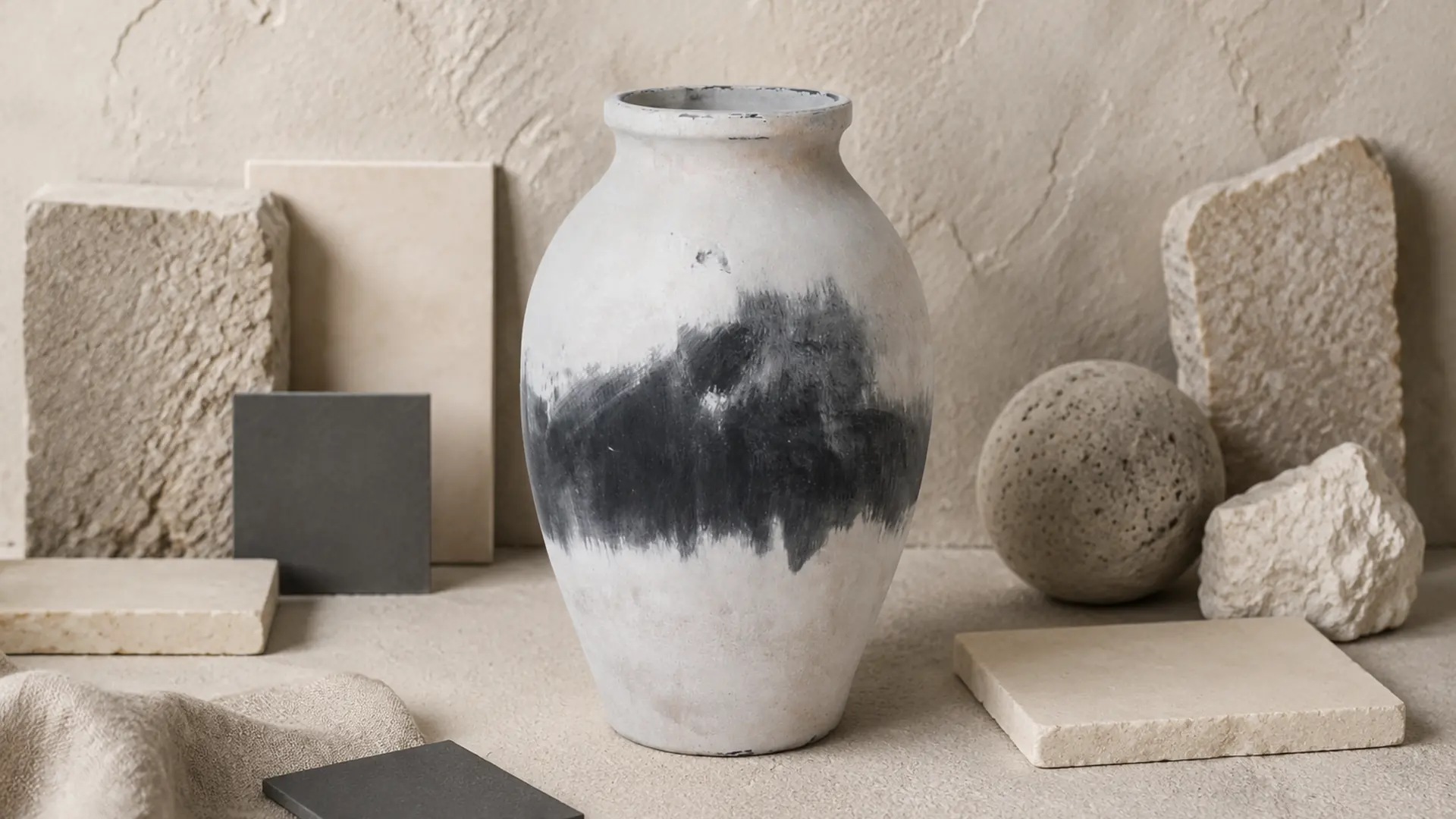Handmade Ceramic Vase Variation material finish and scale comparison